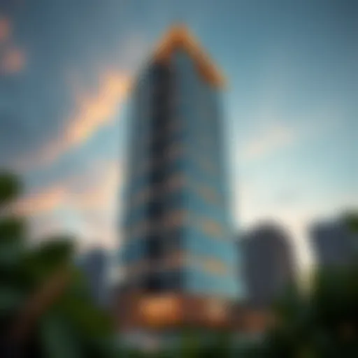 Stunning architectural view of Creek Rise Tower