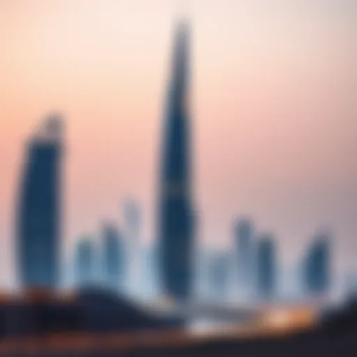 Architectural render of Creek Tower showcasing its unique silhouette against the Dubai skyline