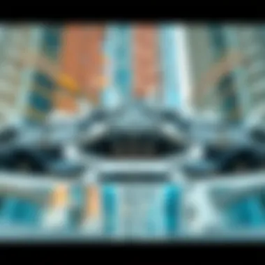 Close-up view of innovative engineering features in the Creek Tower