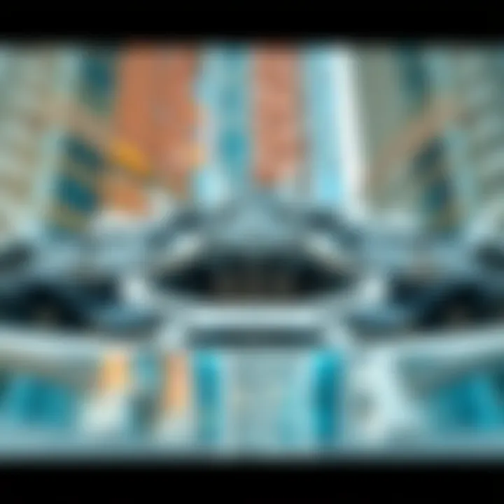 Close-up view of innovative engineering features in the Creek Tower