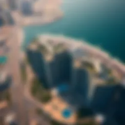 Stunning aerial view of Damac Paramount showcasing its architectural brilliance