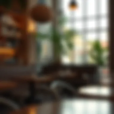 Cozy ambiance of a local cafe