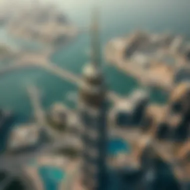Aerial view showcasing the grandeur of Dubai's tallest building