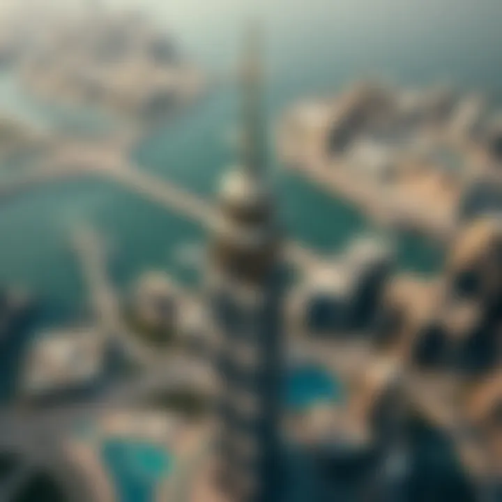Aerial view showcasing the grandeur of Dubai's tallest building