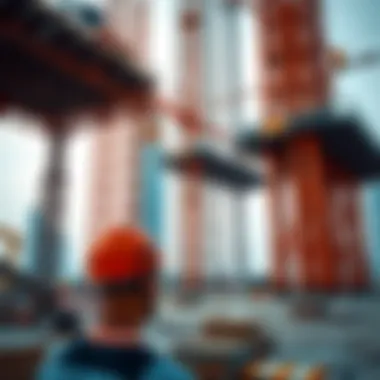 Construction site highlighting innovative technologies used in the project