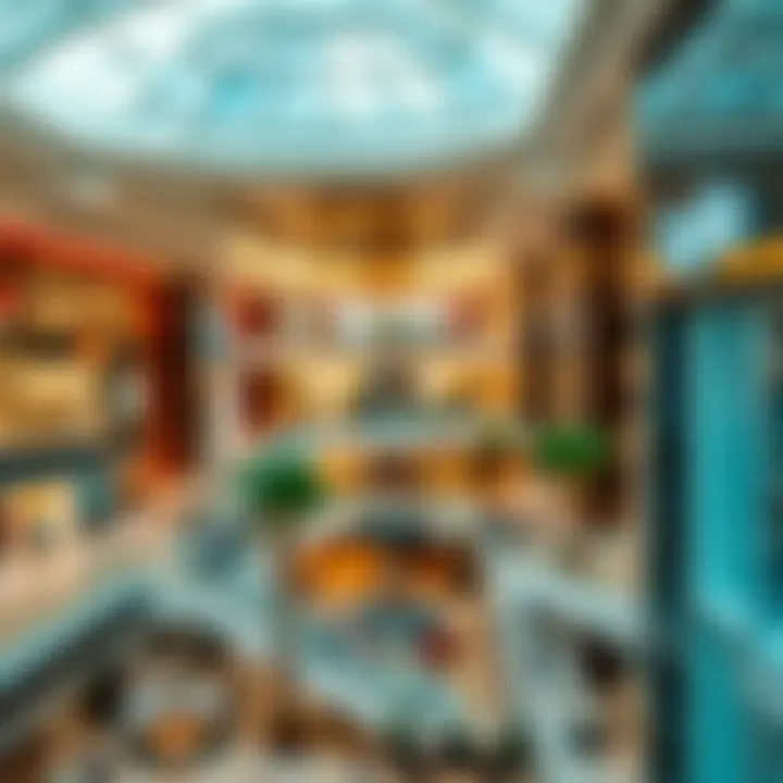 Spacious Interiors of Dubai Hills Mall Interior shot highlighting the spacious shopping areas and modern aesthetics