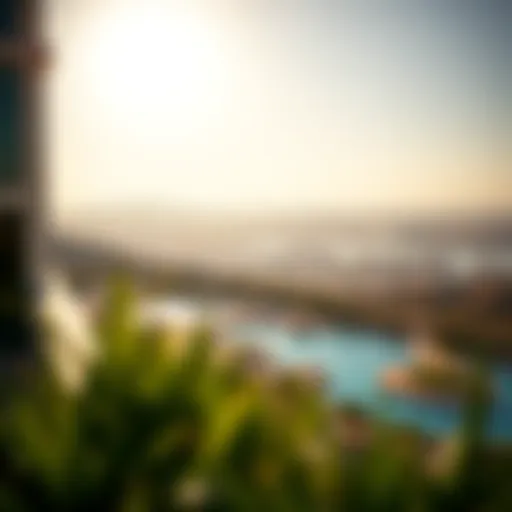 Stunning Panoramic View of Dubai Land Panoramic view of Dubai Land showcasing its vast landscapes and modern architecture
