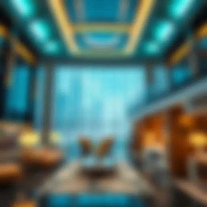 Futuristic Interior of Dubai Creek Tower Interior design showcasing the futuristic ambiance of Dubai Creek Tower