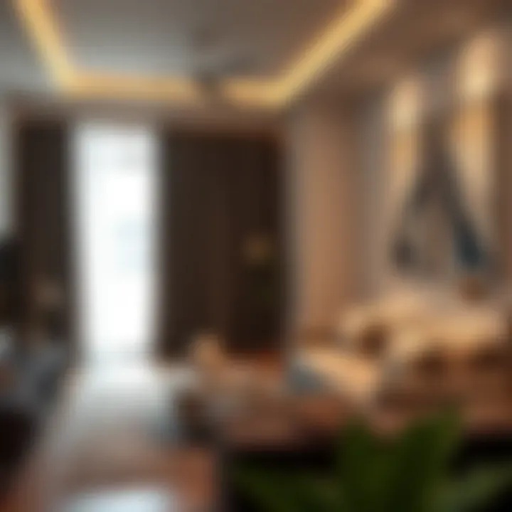 Stylish 1BHK apartment interior with modern furnishings