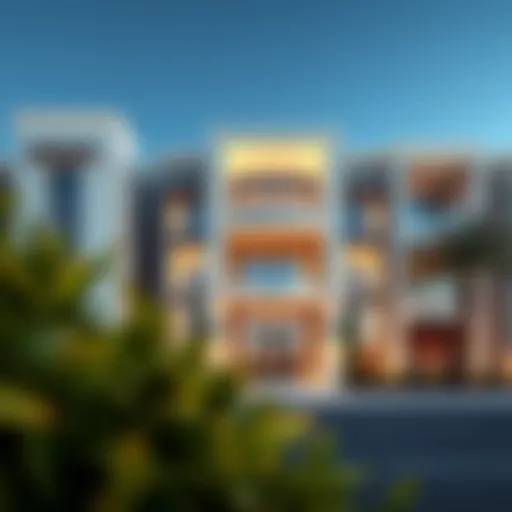 Contemporary Architectural Elegance of Al Dana Villas Exquisite facade of Al Dana Villas showcasing contemporary architecture