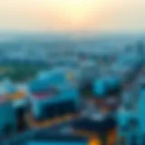 Panoramic view of Al-Jadaf showcasing its architectural diversity