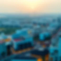 Panoramic view of Al-Jadaf showcasing its architectural diversity