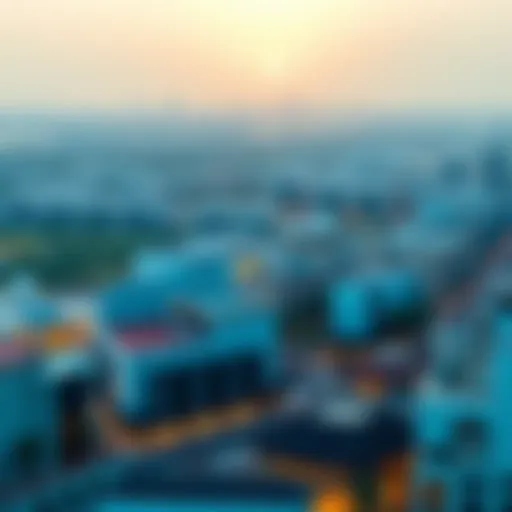Panoramic view of Al-Jadaf showcasing its architectural diversity