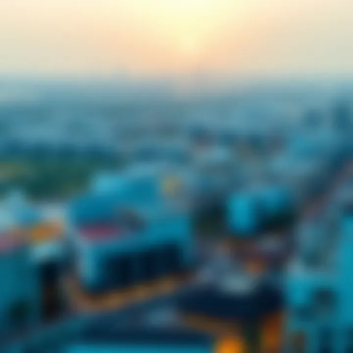 Architectural Diversity of Al-Jadaf Panoramic view of Al-Jadaf showcasing its architectural diversity