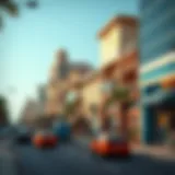 A panoramic view of Al Karama showcasing its vibrant streets and architecture