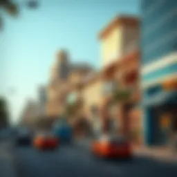 A panoramic view of Al Karama showcasing its vibrant streets and architecture