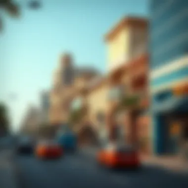 A panoramic view of Al Karama showcasing its vibrant streets and architecture