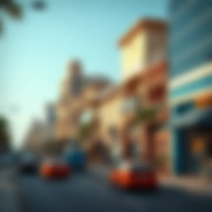A panoramic view of Al Karama showcasing its vibrant streets and architecture
