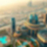 Aerial view showcasing the architectural design of المدينه مول