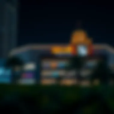 Night View of المارية مول Exterior view of المارية مول illuminated at night