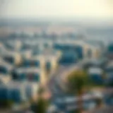 A panoramic view of Al Qusais 4 showcasing residential buildings