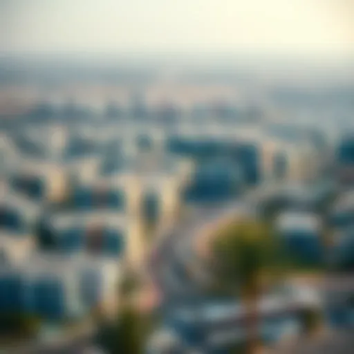 A panoramic view of Al Qusais 4 showcasing residential buildings