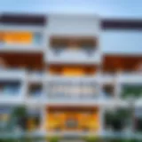 Modern Architectural Design of Al Sharhan Building Architectural facade of Al Sharhan Building showcasing modern design