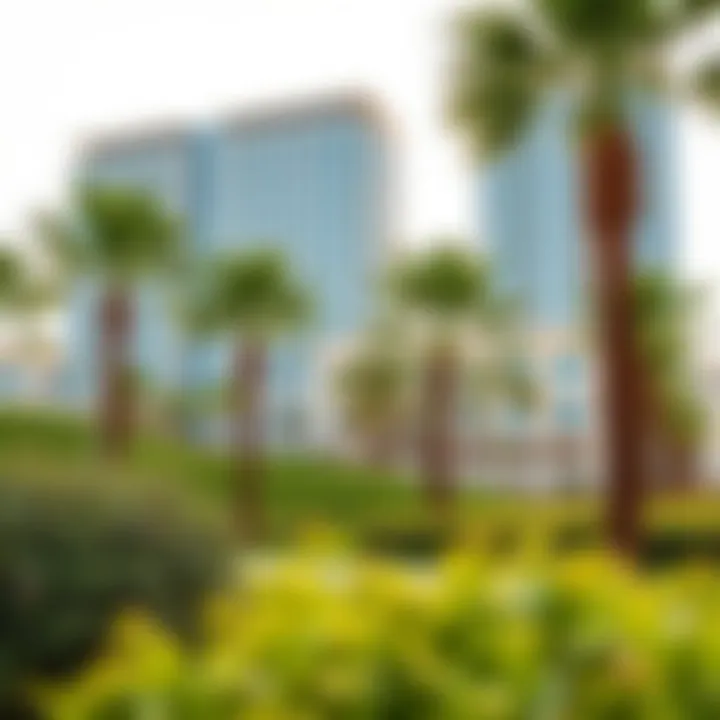 Greenery and Facilities Surrounding Al Sharhan Building Surrounding facilities and greenery near Al Sharhan Building