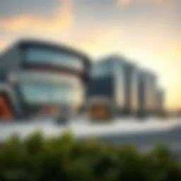 A stunning view of Aldar Sustainable City showcasing its modern architecture and green spaces