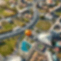 A stunning aerial view of المِزْهَر ٢ showcasing its modern architecture and green spaces