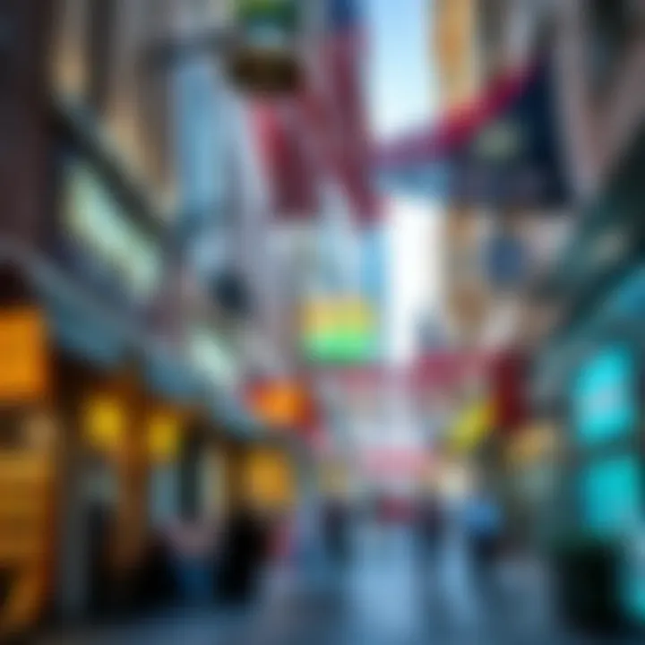 Street Scene in المِزْهَر ٢ A vibrant street scene in المِزْهَر ٢, highlighting local shops and cafes