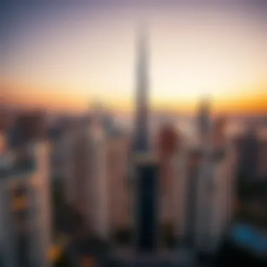 Aerial view of Dubai skyline highlighting luxury apartments