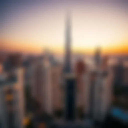 Aerial View of Luxury Apartments in Dubai Aerial view of Dubai skyline highlighting luxury apartments