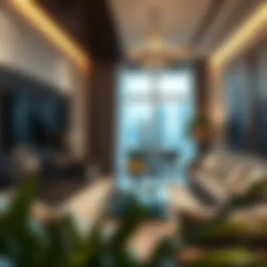 Luxurious living room interior in a Dubai apartment