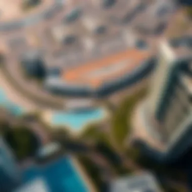 Aerial perspective showcasing Silicon Oasis and surrounding amenities