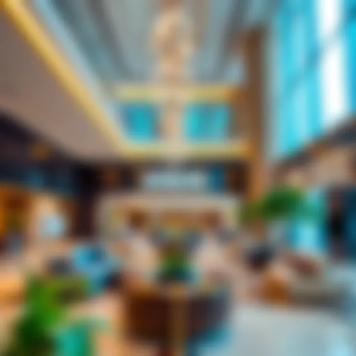 Luxurious interior of Avani Hotel Media City lobby