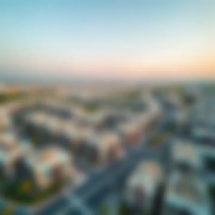 Aerial view of بني ياس شرق showcasing its residential developments