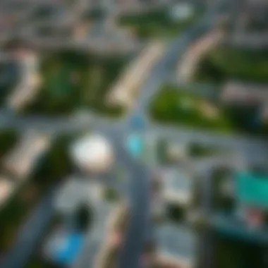 Aerial view of بني ياس غرب showcasing its residential areas