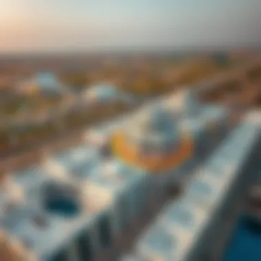Strategic Location of Bayt Al Muteena in Dubai Aerial view of Bayt Al Muteena highlighting its location in Dubai