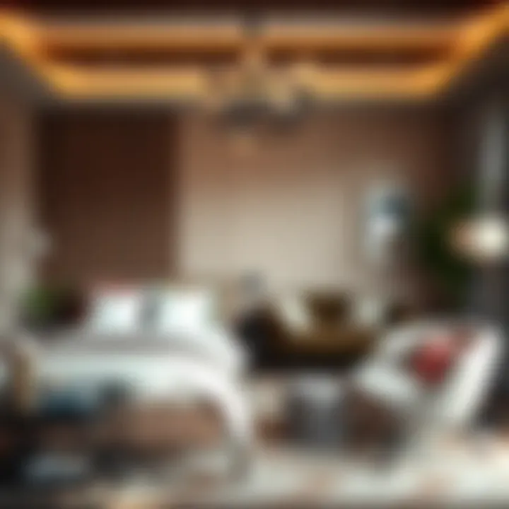 Charming Bedroom Aesthetics Charming bedroom decorated with unique furniture pieces