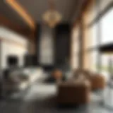 Luxurious living room design showcasing modern furniture