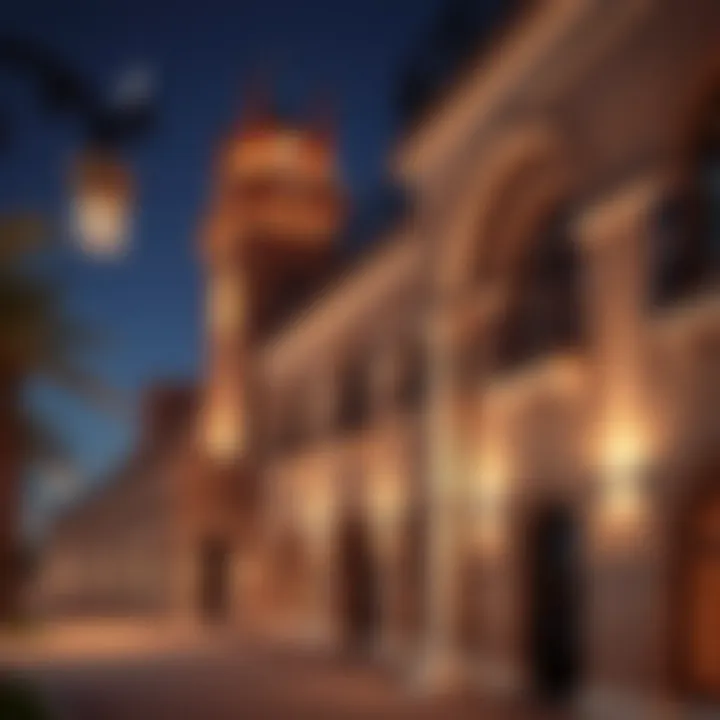 Historical context illustrated through landmark buildings in بلغيلم السكني
