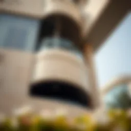 Architectural detail of Cartel 2 Building