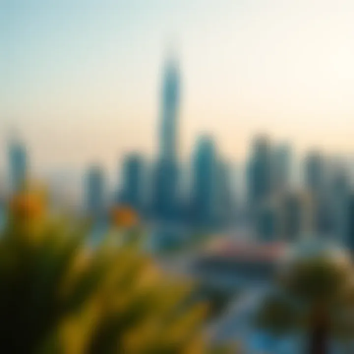 Business Bay Skyline: Citadel Tower in Perspective Panoramic skyline of Business Bay with Citadel Tower prominently featured