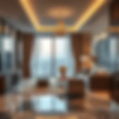 Luxury Living: Interiors of Citadel Tower Luxurious interior of a residential unit within Citadel Tower