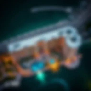 Aerial Elegance of Creek Club Dubai Aerial view of Creek Club Dubai showcasing its architectural elegance