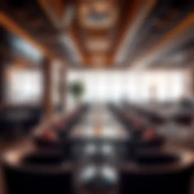 Luxurious Dining Experience at Creek Club Interior design of the dining area highlighting luxury and comfort