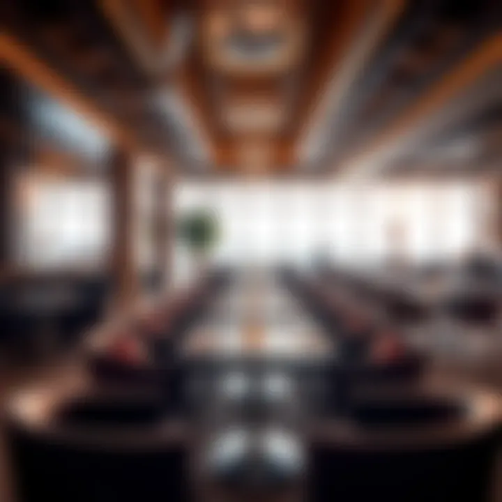 Luxurious Dining Experience at Creek Club Interior design of the dining area highlighting luxury and comfort