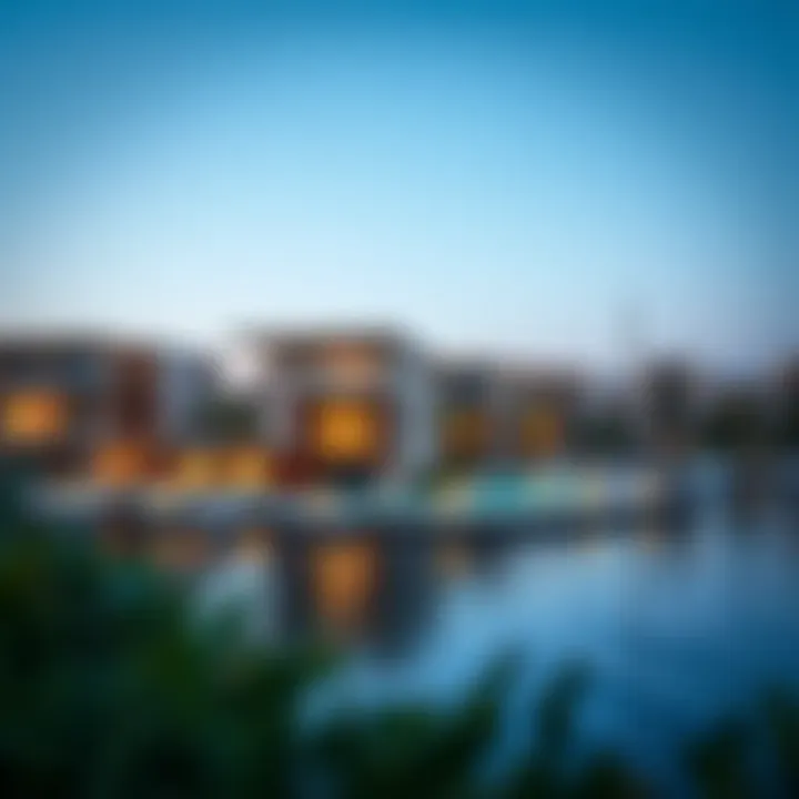 Luxurious waterfront properties within the Damac Lagoon development