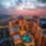 Aerial view of luxurious Damac Properties in Dubai